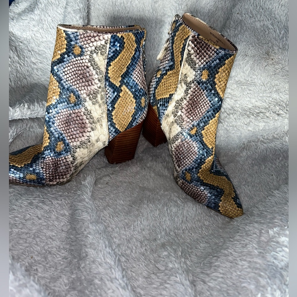 Steve Madden Trista Multicolored Python Block Hee… - image 3